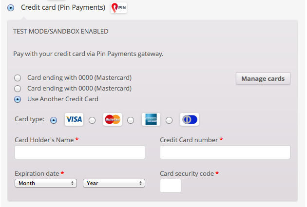 WooCommerce Pin Payments